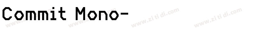 Commit Mono字体转换